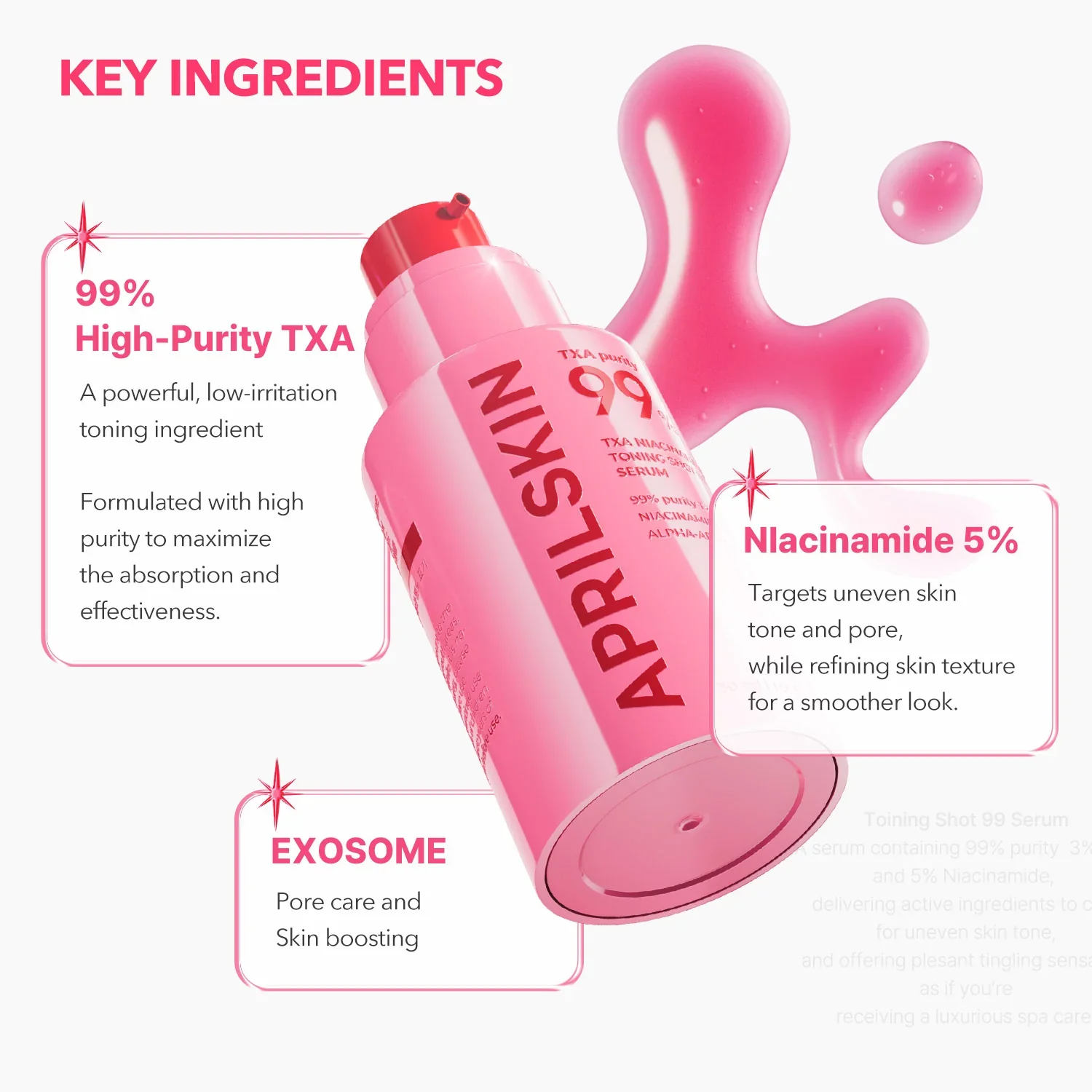Aprilskin TXA Purity 99% Serum โ Brightening & Spot-Correcting Serum for Clear, Even Skin - Image 2
